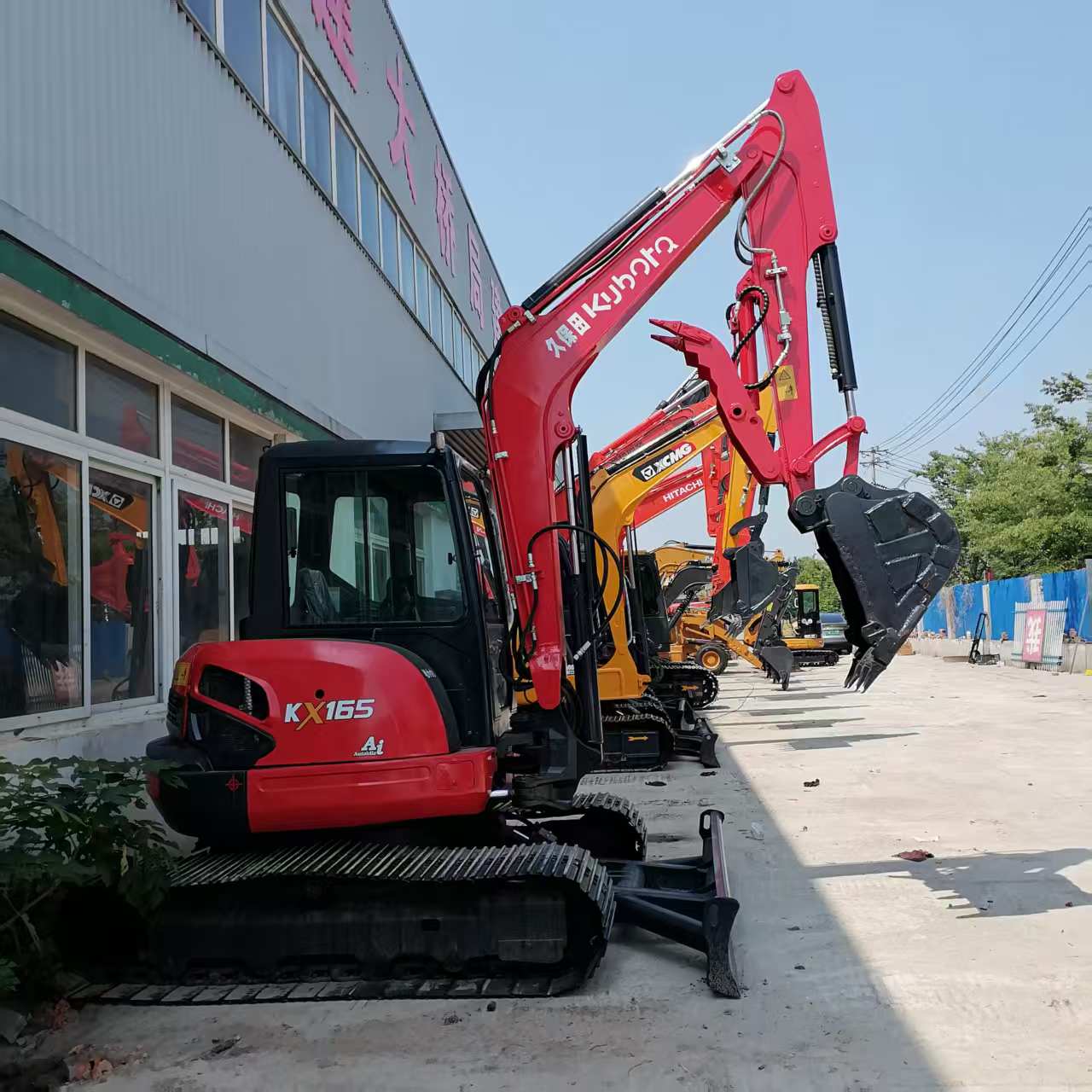 Bucket pin and linkage of used 2025 Kubota KX165-5 excavator, 6-ton class, Richreach